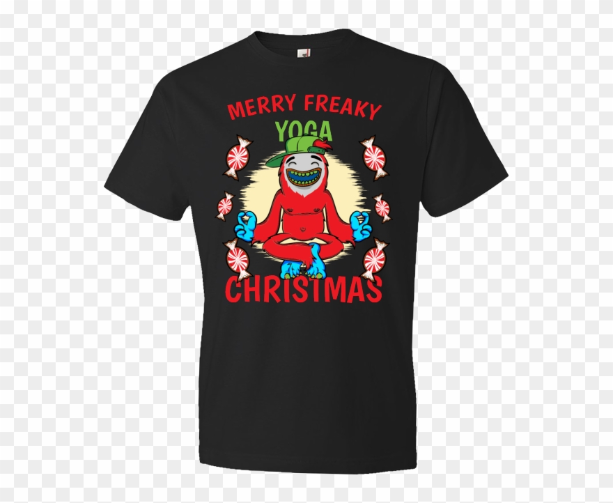 Merry Freaky Yoga Christmas T-shirt Clip Art - Jane Fonda Mug Shot Tshirt - Png Download