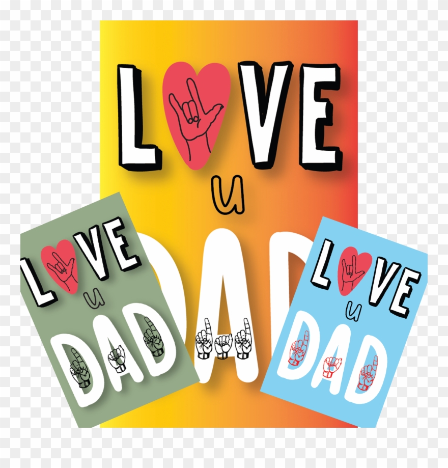 Gc Love U Dad Sign Language - Father Clipart