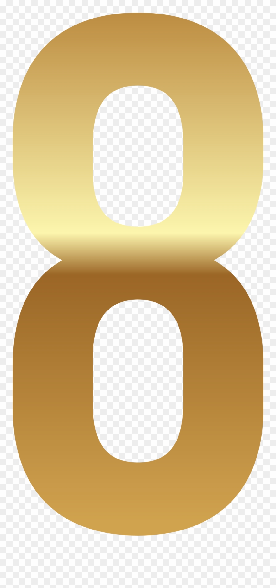 Golden Number 8 Png Clipart