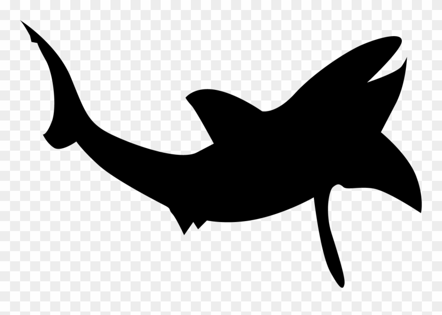 Banner Transparent Stock Shark Silhouette Clip Art - Whale Shark Silhouette - Png Download