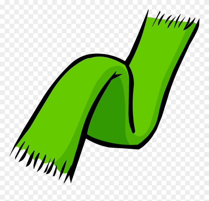 28 Collection Of Scarf Clipart Transparent - Green Scarf Clipart - Png Download