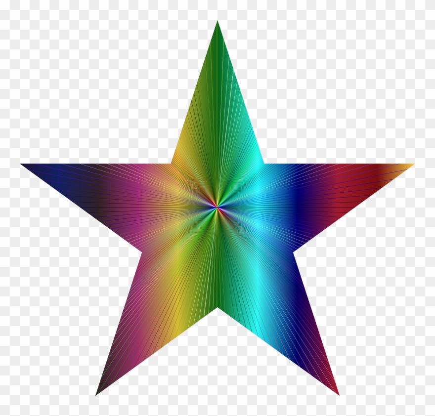 Spectral Liberation Clipart Icon Png - Psychedelic Star Png Transparent Png