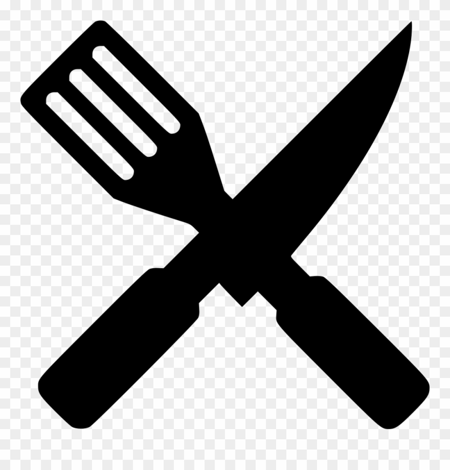 Kitchen Knife Cooking Png Svg Free Library - Knife And Spatula Png Clipart
