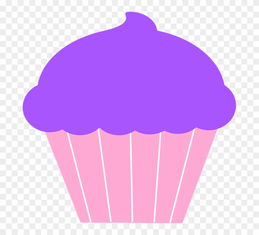 Frosting Clipart Plain Cupcake - Purple Cupcake Clipart - Png Download