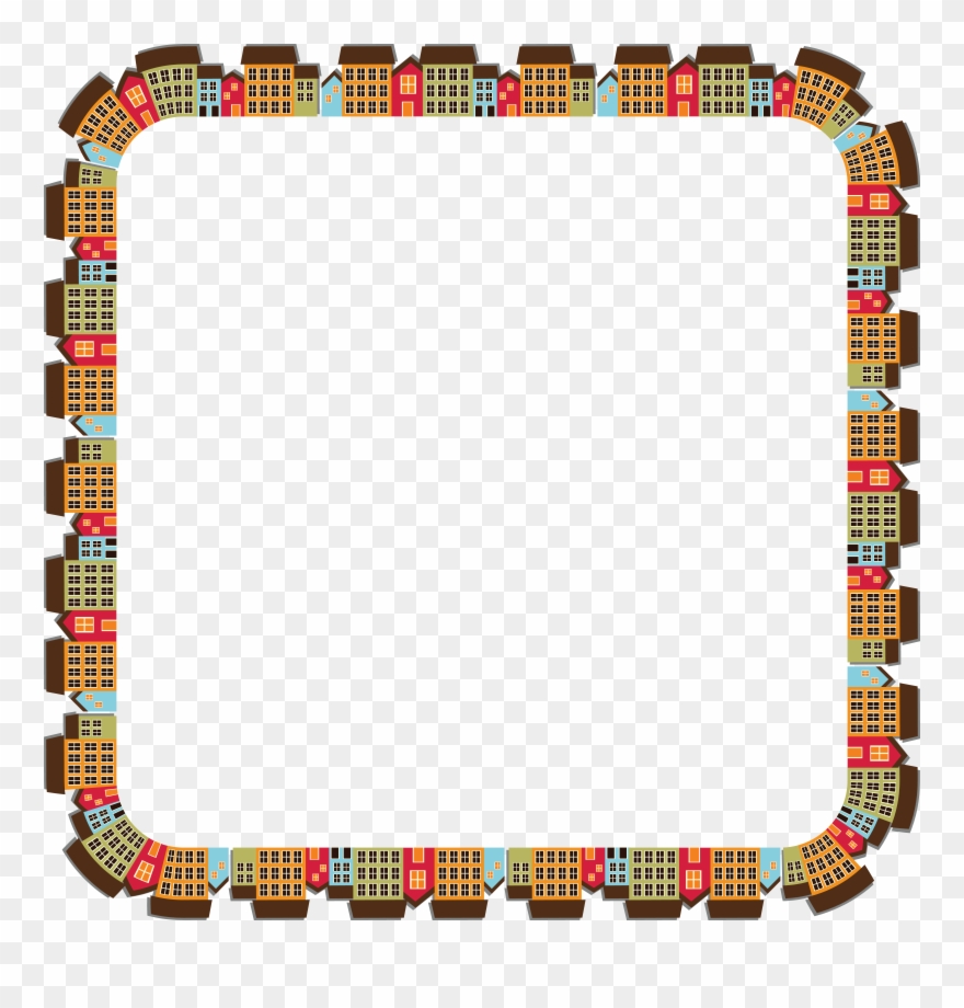 Free Clipart Of A Town Frame - Portable Network Graphics - Png Download