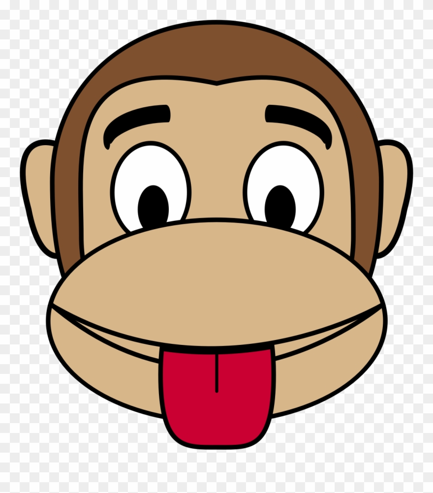 Tongue - Emoji Monkey Clipart
