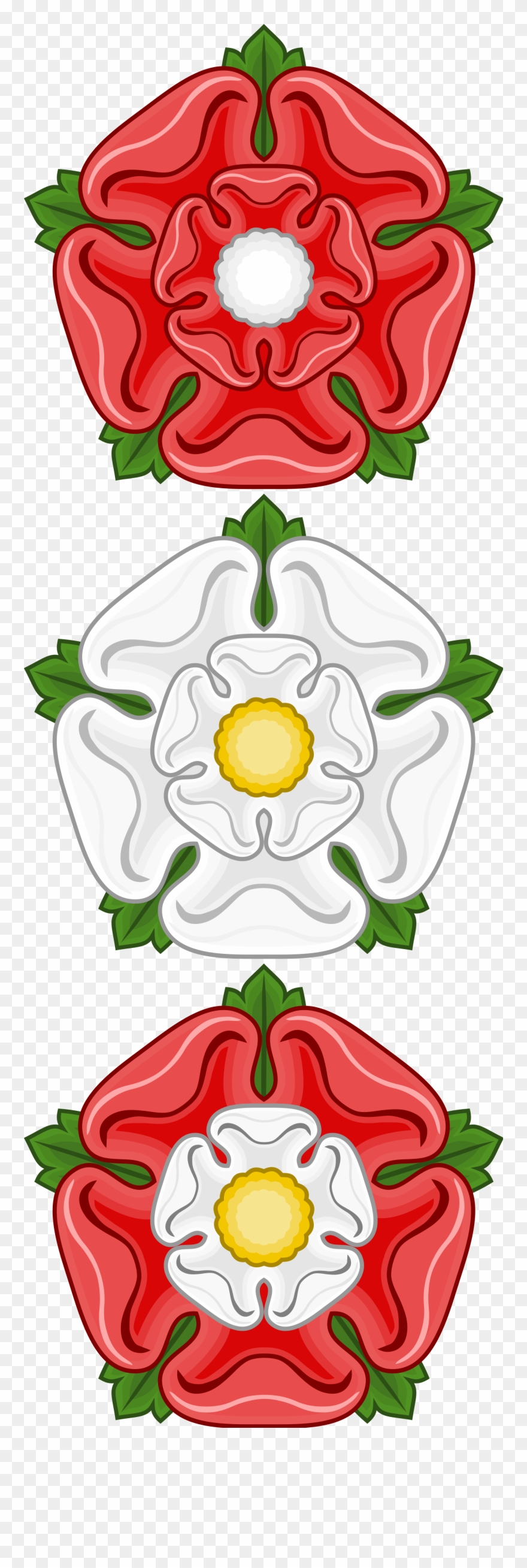 Lancaster Rose And York Rose Clipart