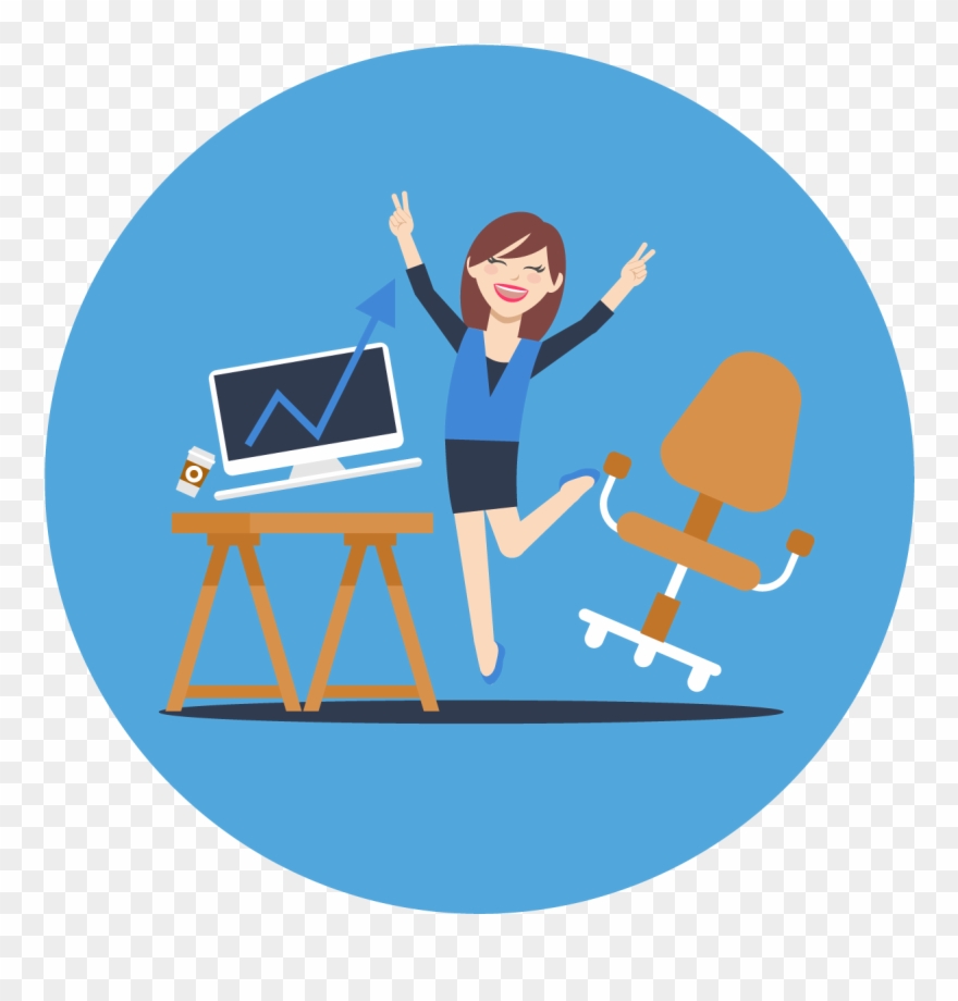 Excited Clipart Happy Customer - Mujer Autonoma - Png Download