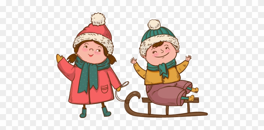 دنیای کودکانه زیباتر می‌شود وقتی که بچه‌ها همیشه سالم - Winterplaytime-einladung Karte Clipart