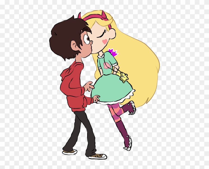Fanart Drawing For Free Download On - Star And Marco First Kiss Clipart