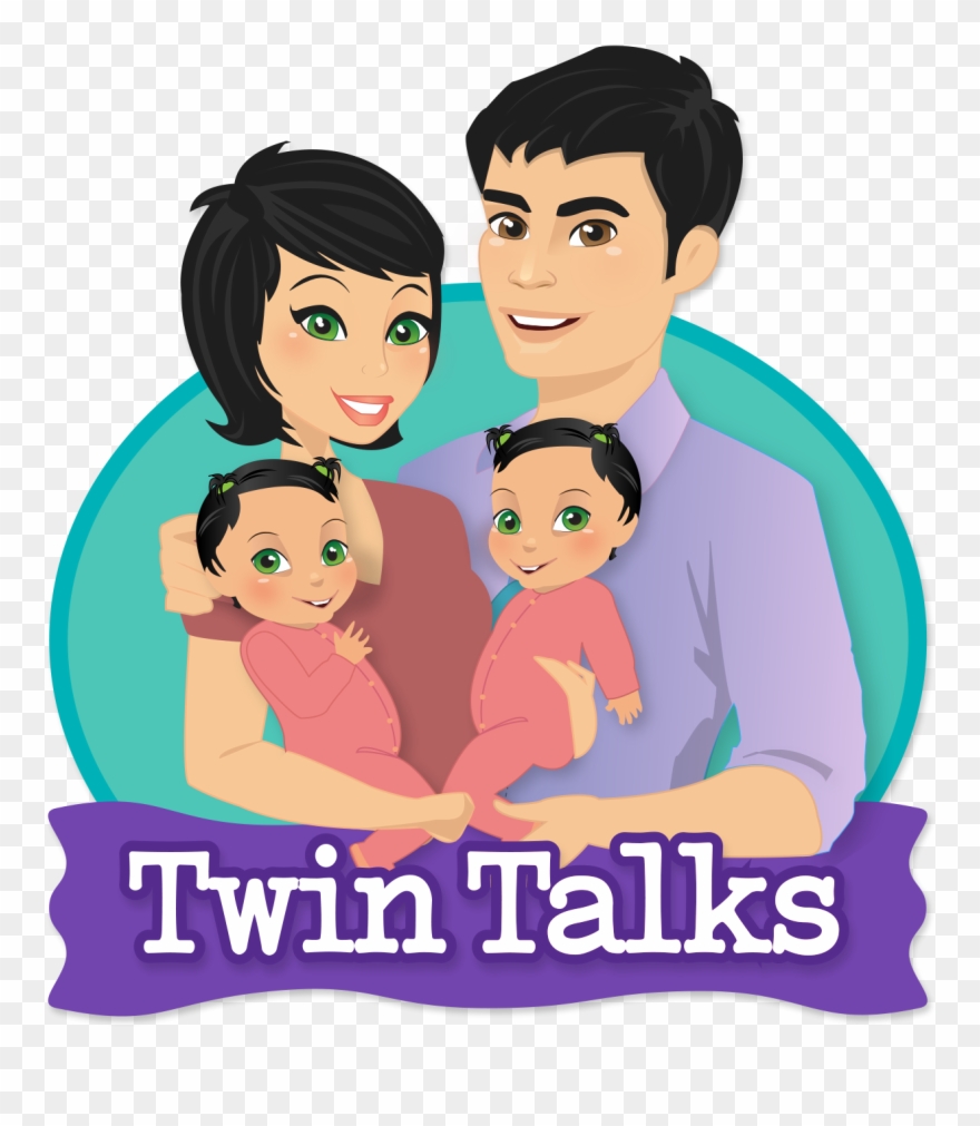 About Twin Talks - Parents With Twins Baby Cartoon Clipart