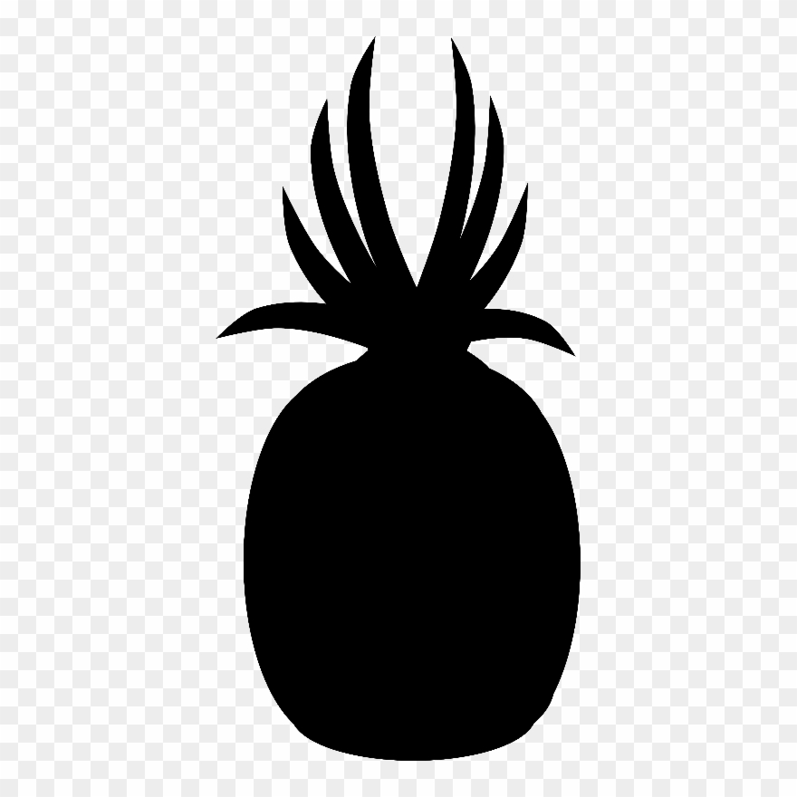 Pineapple Silhouette Transparent Background Clipart