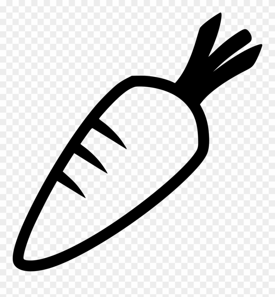 Carrot Clipart Svg - Carrot Png Black And White Transparent Png
