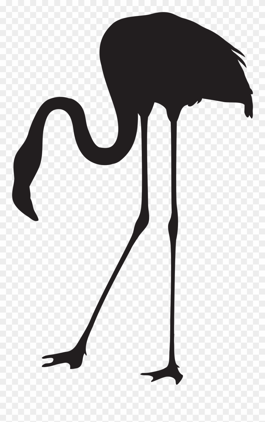 Clipart Pineapple Flamingo - Flamingo Silhouette No Background - Png Download