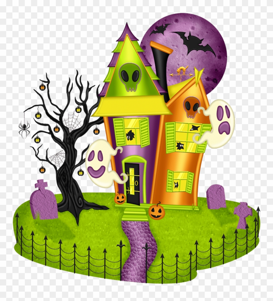 Halloween Haunted House Clipart - Png Download