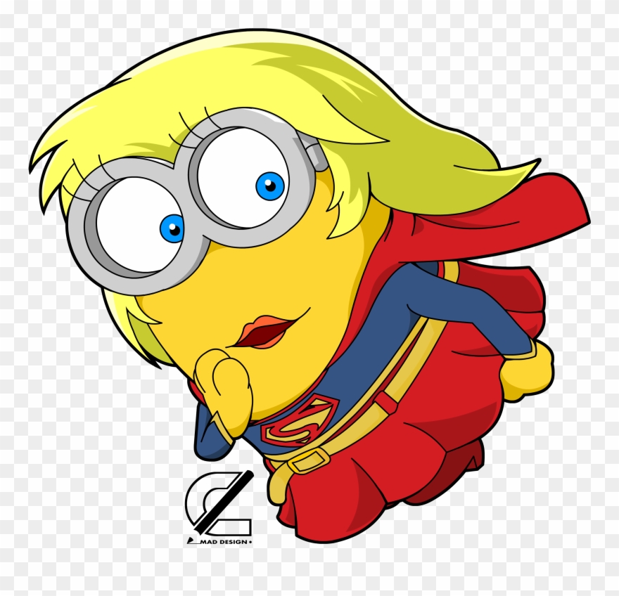 Supergirl Dc Minion Despicable - Minions As Dc Heroes Clipart