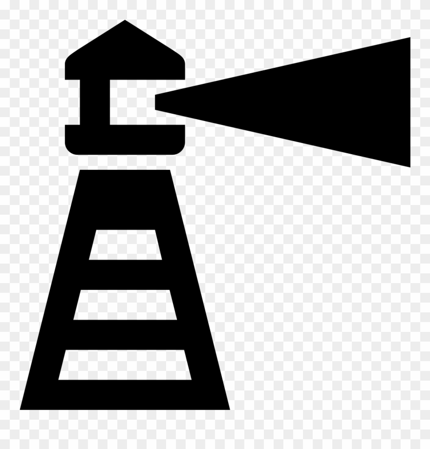 This Icon For A Lighthouse Has A Rectangular Base With - Lighthouse Icon Clipart