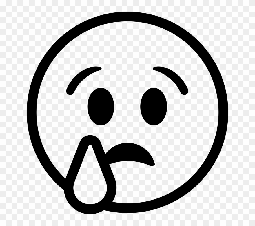Png Download Collection Of Crying Face High Quality - Angry Emoji Black And White Png Clipart