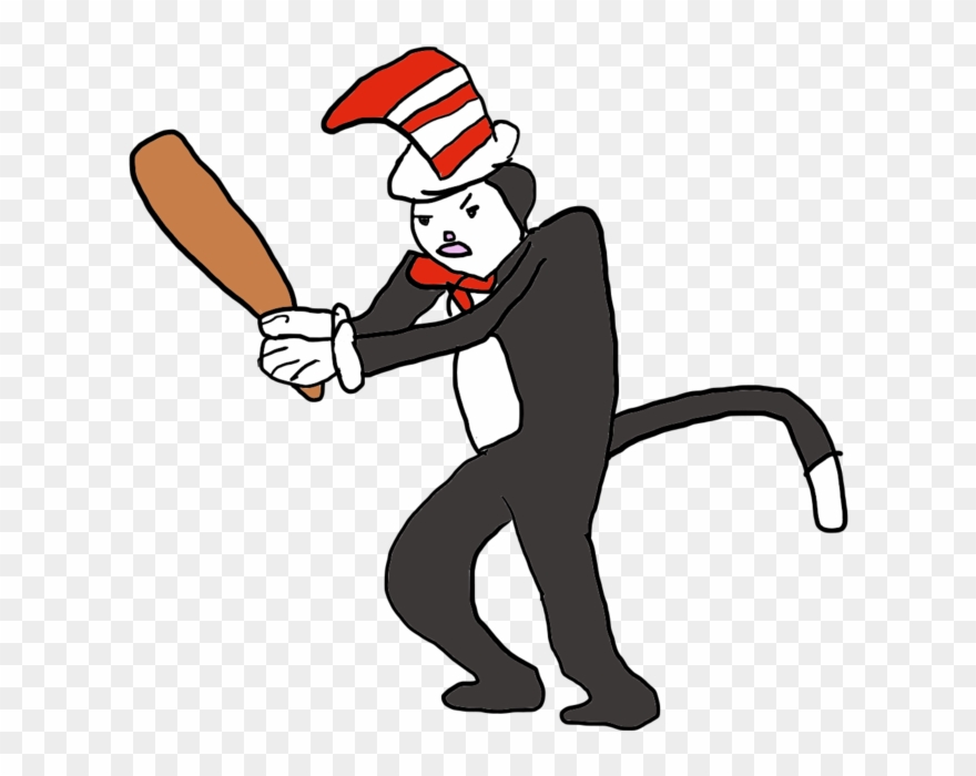 Cat In The Hat With Bat By Thekoloipo - The Cat In The Hat Clipart