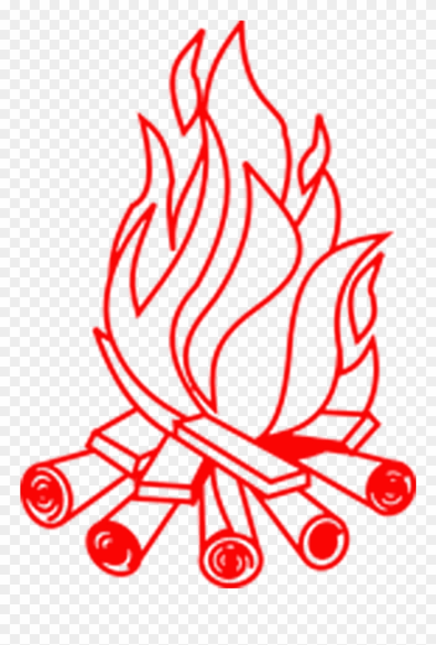 Clipart Fire Smore - Fire Black And White Clip Art - Png Download