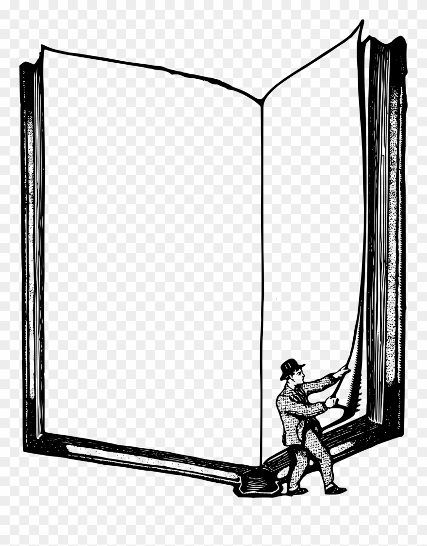Frame Clipart Book - Book Frame Free - Png Download