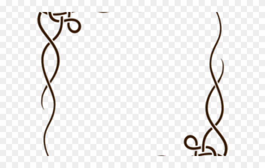 Vector Frame Clipart Vine - Simple Side Border Design - Png Download