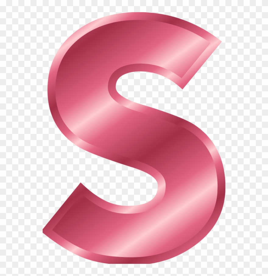 Letter S Clipart - Letter S Color Pink - Png Download