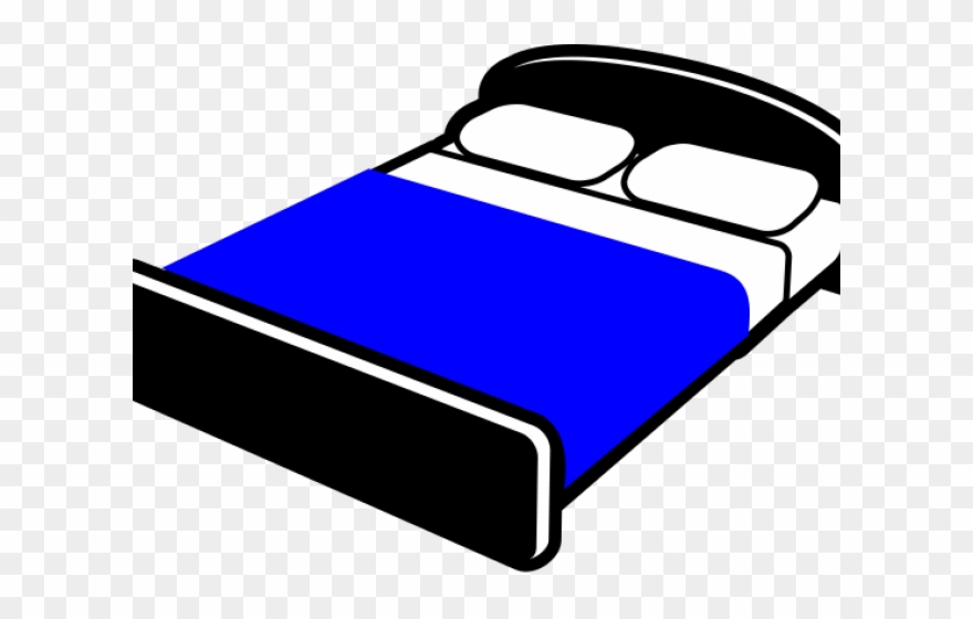 Pillow Clipart Transparent Background - Black And White Bed Clipart Png