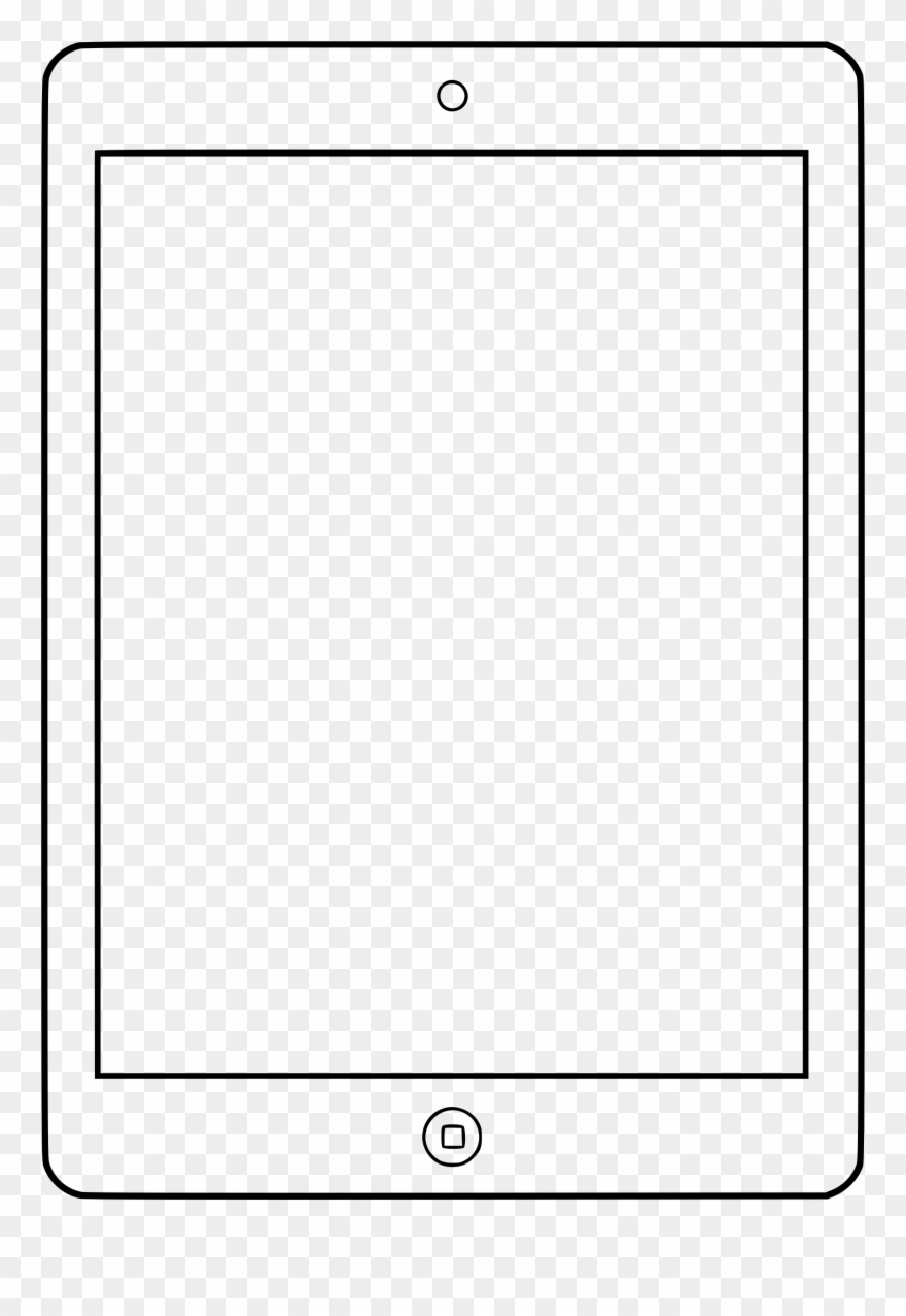 Clipart - Outline Of An Ipad - Png Download