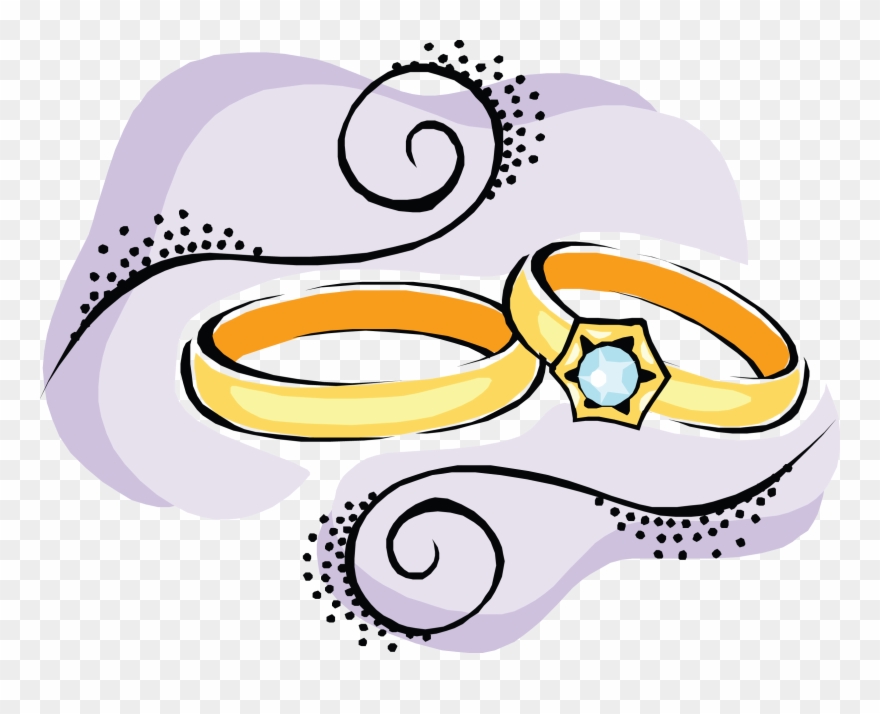Pillow Clipart Ring Bearer Pillow - Рисунок Колец На Свадьбу - Png Download