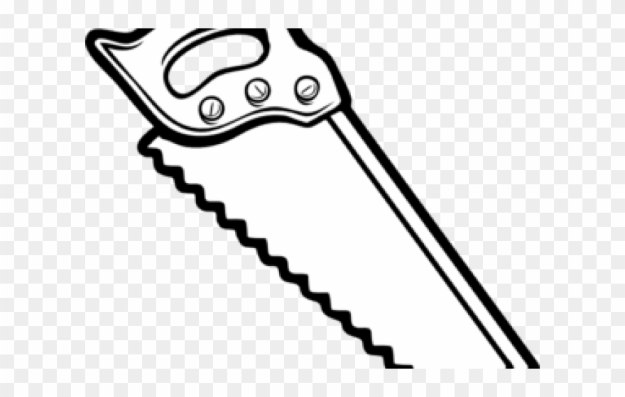 Hand Saw Clipart Outline - Saw Clip Art - Png Download