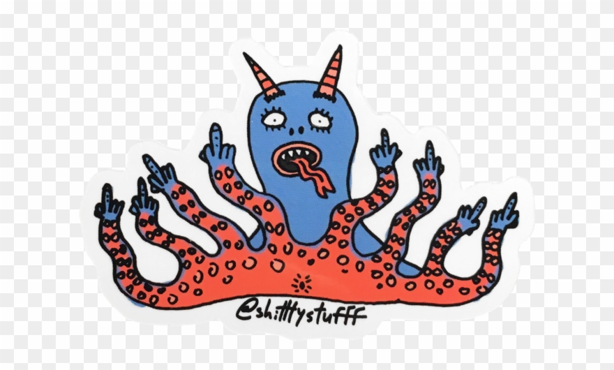 Octofuck Sticker - Sticker Clipart