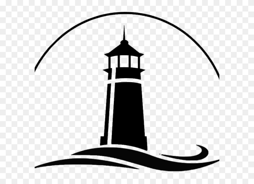 Cliff Clipart Lighthouse - Lighthouse Clipart Black And White - Png Download