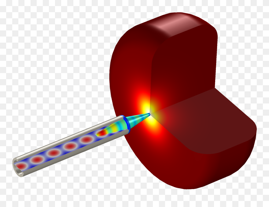 A Multiphysics Model Of A Dielectric Probe Coupling - Waveguide Clipart