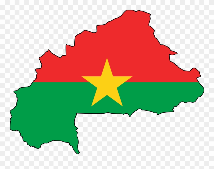 The Flag Of Burkina Faso - Burkina Faso Flag Map Clipart