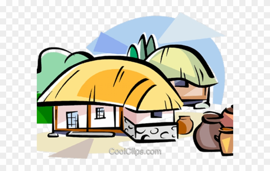 Roof Clipart Straw Roof - Roof - Png Download