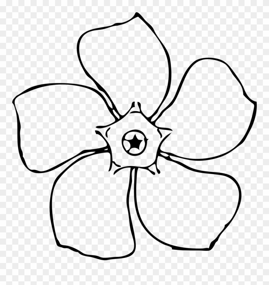 Royalty Free Stock Flower Drawing Template At Getdrawings - Jasmine Flower Clip Art - Png Download