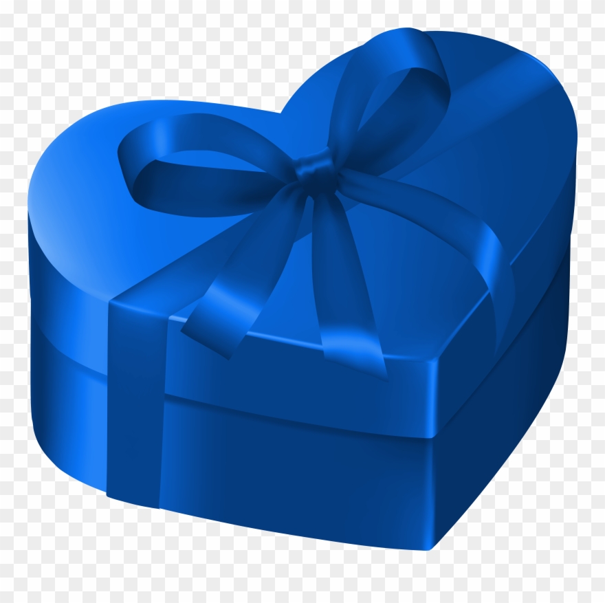 Blue Heart Gift Box Png Clipart Image Gallery Yopriceville Transparent Png