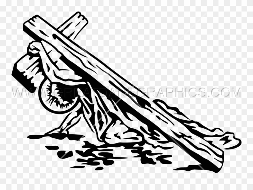 Carrying Cross Drawing At Getdrawings Com Free - Jesus Carrying Cross Png Clipart