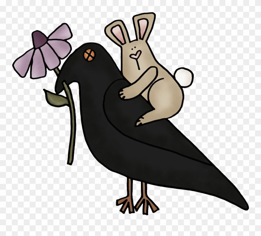 Pumpkin Seed Primitives - Bunny Crow Clipart