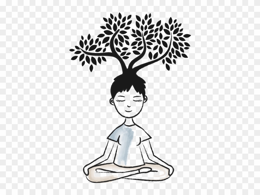 Relax Clipart Mindful Breathing - Mindfulness Clipart Black And White - Png Download