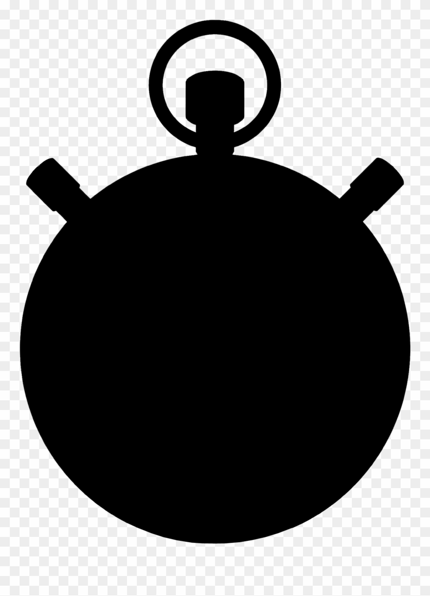 Stopwatch Silhouette - Clipart