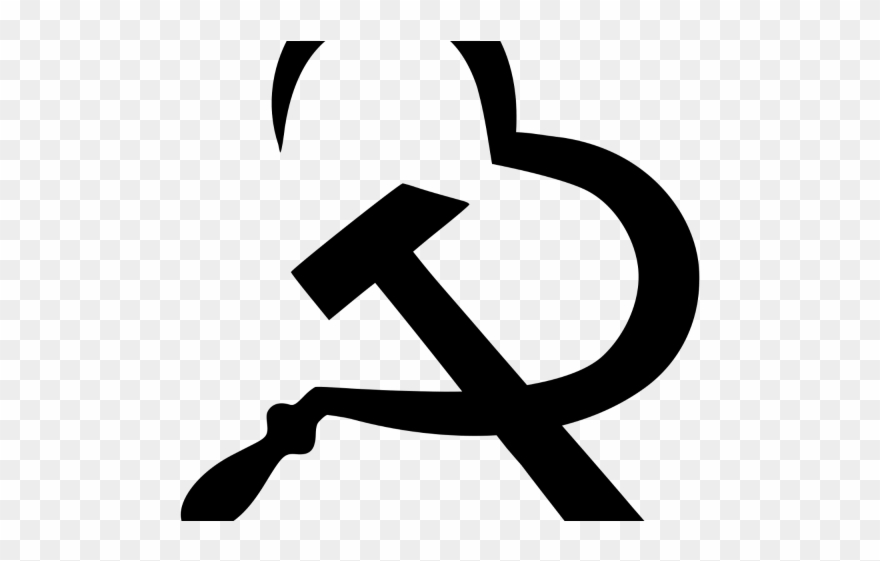 Anarchy Clipart Strong Hand - Hammer And Sickle Heart - Png Download