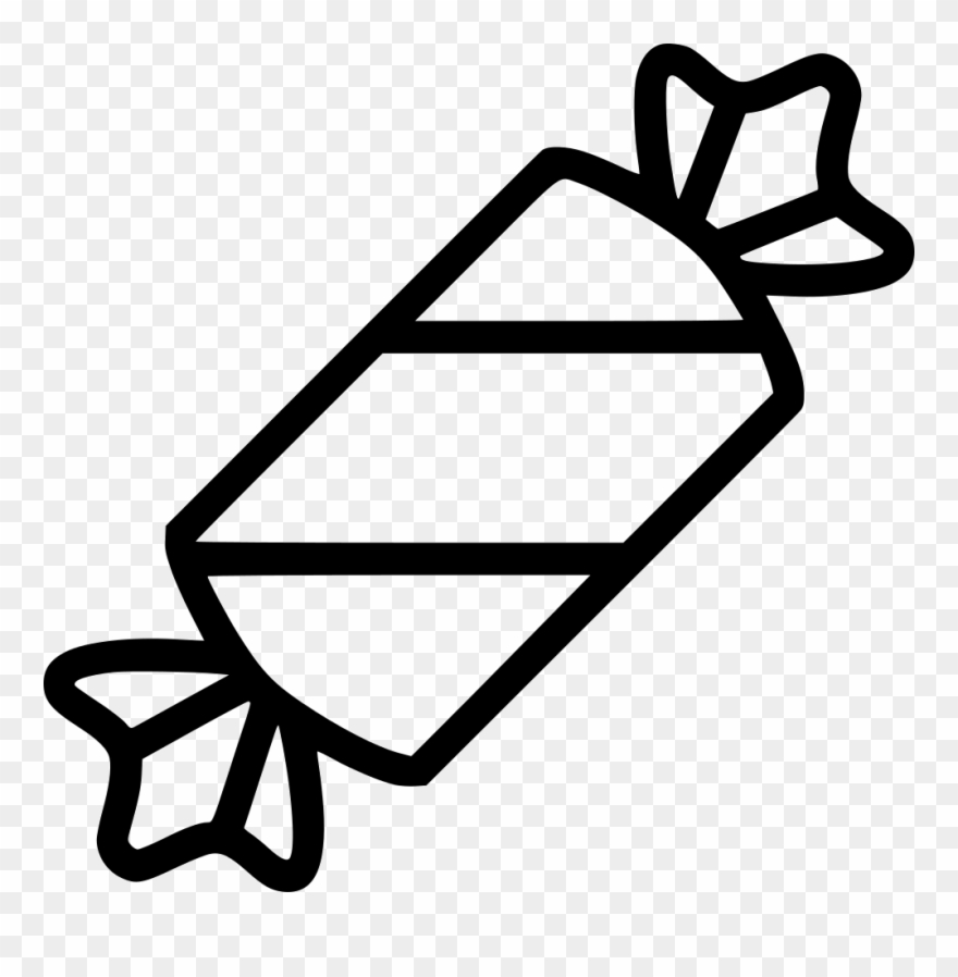 Png File Svg - Gambar Permen Hitam Putih Clipart