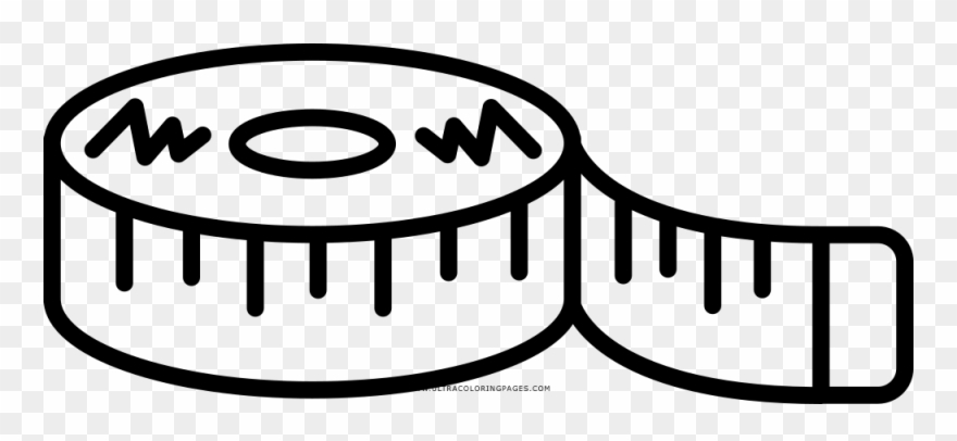 Tape Measure Coloring Page - Cinta Metrica Para Dibujar Clipart