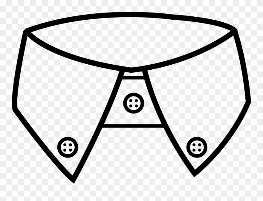 Tshirt Clipart Button Down Shirt - Shirt Collar Clip Art - Png Download