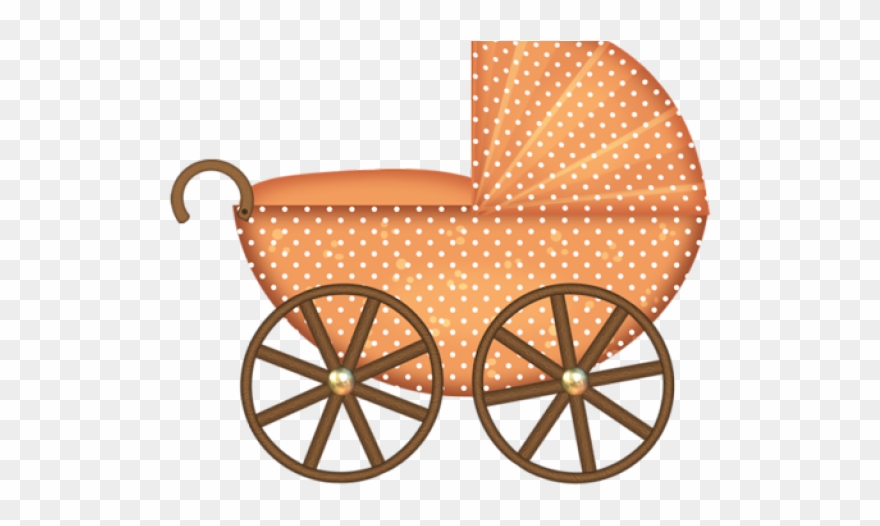 Orange Clipart Baby Carriage - Dibujos Para Baby Shower Carreola - Png Download