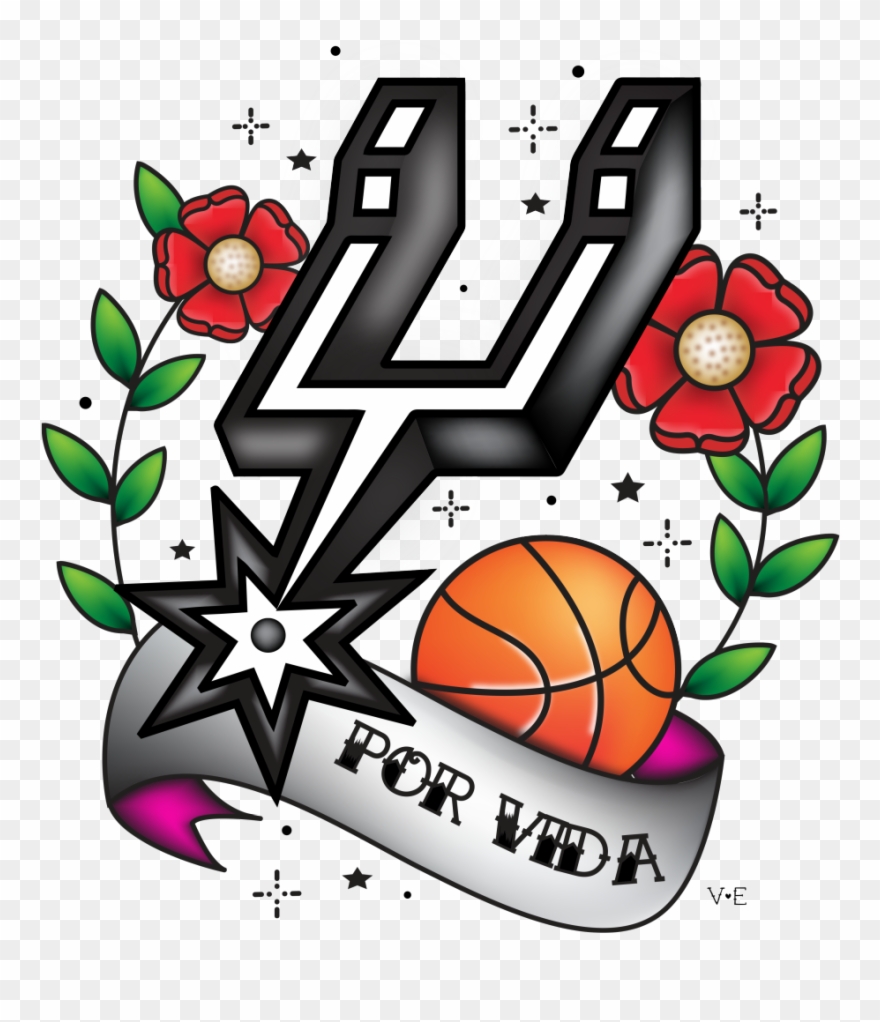 Vaerrto San Antonio Spurs Old School Kids Rh Threadless - San Antonio Spurs Clip Art - Png Download