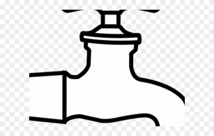 Tap Clipart Transparent - Clip Art Black And White Tap - Png Download