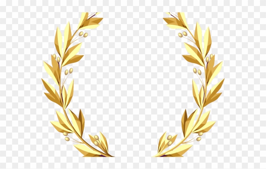 Garland Clipart Golden - Transparent Background Wreath Floral Png